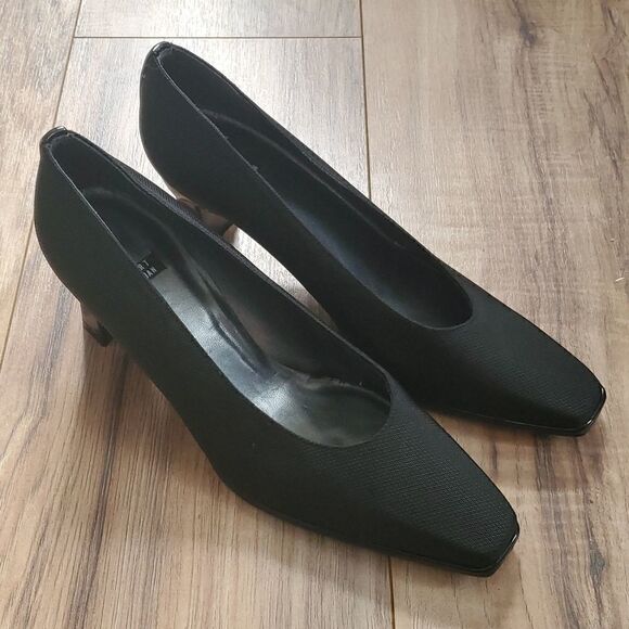 Stuart Weitzman | Square Toe Retro Pumps - Picture 1 of 10